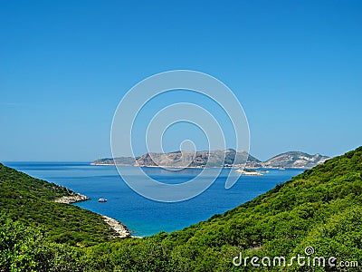 Beautiful summer view of the Mediterranean seashore. The Lycian Stock Photo