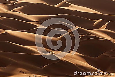 Beautiful sunlight hitting on Liwa Desert Stock Photo