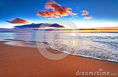 Beautiful sunrise above the sea Stock Photo