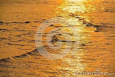 Beautiful Sunrise over the ocean. Sunrise in the sea Stock Photo