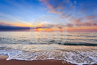 Beautiful sunrise over the sea Stock Photo