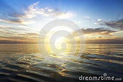 Beautiful sunrise over the sea. Stock Photo