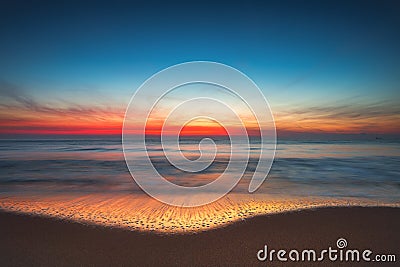 Beautiful sunrise over the sea Stock Photo