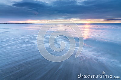Beautiful sunrise of the Strait of Magellan Stock Photo