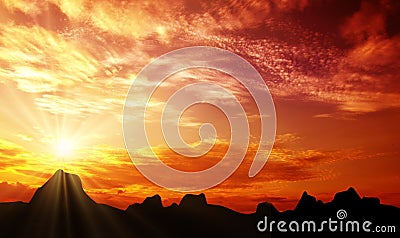 Beautiful sunset Stock Photo