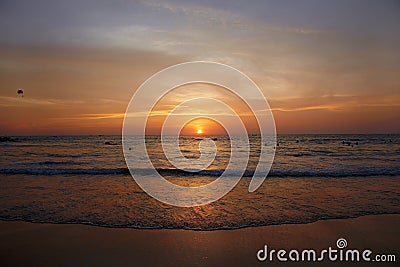 Beautiful sunset. sunset beach view photo Stock Photo