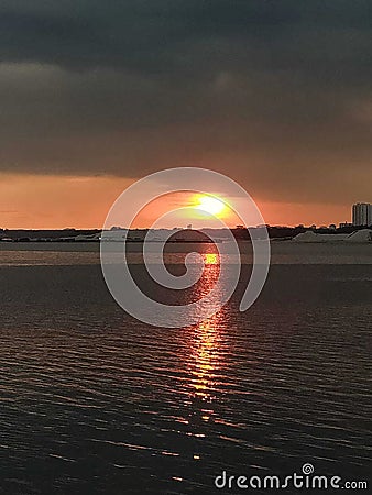 Beautiful sunset on evening, made my day, realese my tention. Stock Photo