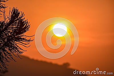 Beautiful Sunset in odisha Stock Photo