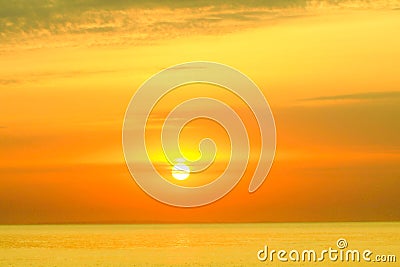 Beautiful sunset on sea ,evening background. Stock Photo