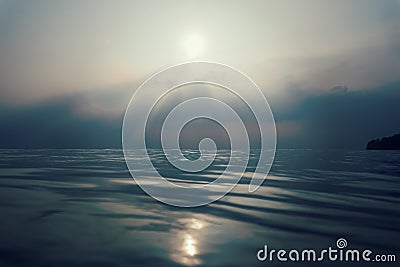 Beautiful sunset sky and calm sea water. Summer sea sunset, Karon beach, Phuket Stock Photo