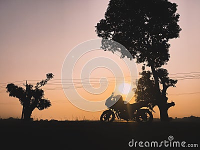 Sunset and travel Stock Photo