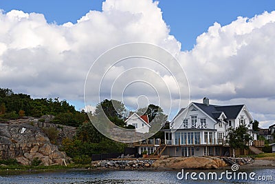 Beautiful Swedish houses Stock Photo