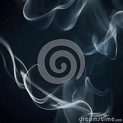 Beautiful swirling smoke - ai generated image Stock Photo