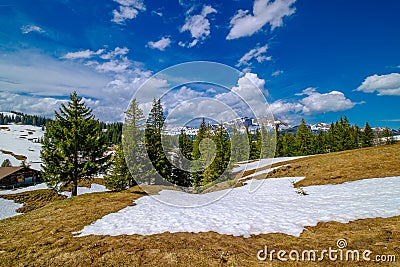 Beautiful Switzerland mountains landscape Stock Photo