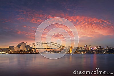 Beautiful Sydney bay view at sunset Editorial Stock Photo
