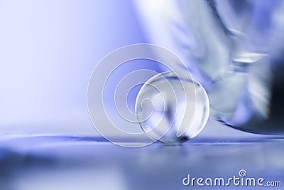 Beautiful symbolic macro image of fragility in form of round Stock Photo