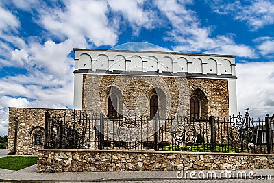 A beautiful synagogue in the village of Satanov. Ukraine Stock Photo