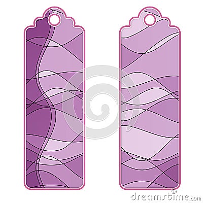 Beautiful tags or labels with different pattern Stock Photo