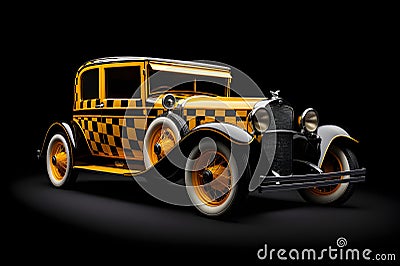 Beautiful Taxi Car on a background - Ai Generated Stock Photo