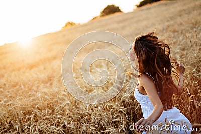 Beautiful teen feeling free Stock Photo