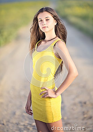 Beautiful teen girl Stock Photo