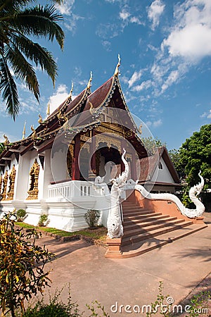 Beautiful temple at Chiangmai Thailand Stock Photo