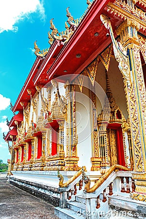 Beautiful temple Wat Samai Kongka on Ko Pha Ngan, Thailand. Stock Photo