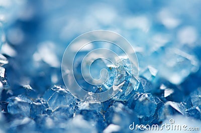 Beautiful texture of Blue crystals. mineral its blurred natural background. Winter Beautiful background. Stock Photo