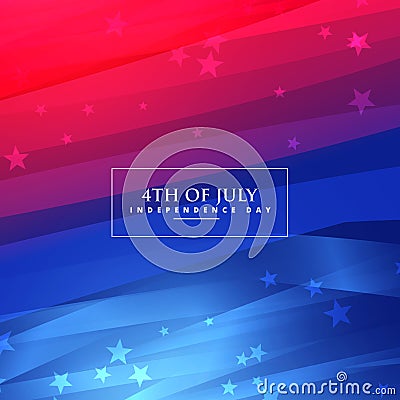 Beautiful 4th of july background Vector Illustration