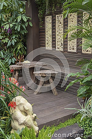 Beautiful Thailand garden Stock Photo