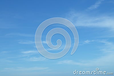 Beautiful tiny white clouds with blue sky. Stock Photo