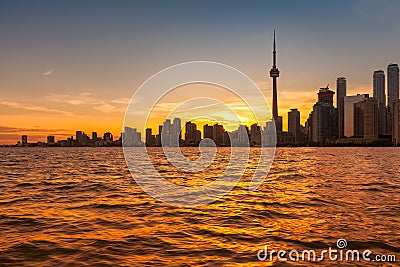 Toronto skyline at sunset, Ontario, Canada. Stock Photo