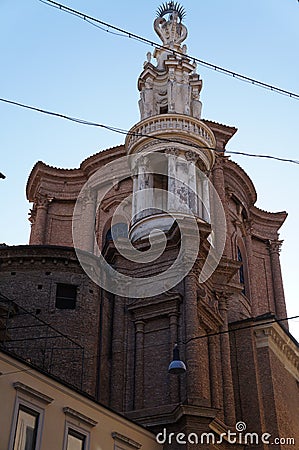 Beautiful tower in the street of Rome Stock Photo