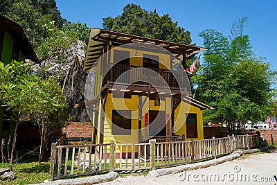 Beautiful traditional Chinese wooden house Stock Photo