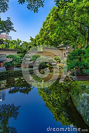 A Beautiful Traditional Style Chinese Garden Stock Photo