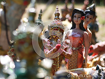 The beautiful traditional Thai dolls Stock Photo