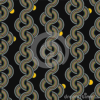 Beautiful trendy Geo stripe and Half Dots vertical stripe line Vector Seamless Pattern.Design for fashion,fabric, web,wrapping, Stock Photo