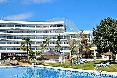 beautiful TRH Paraiso hotel in Estepona, Costa del Sol, Spain Editorial Stock Photo