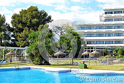 beautiful TRH Paraiso hotel in Estepona, Costa del Sol, Spain Editorial Stock Photo