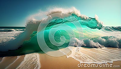 Beautiful tropica wave summer sea Stock Photo