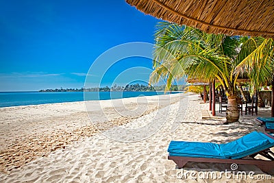 Beautiful tropical Sokha beach, Sihanoukville, Cambodia . Stock Photo