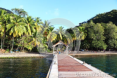 Anse Noire Beach Martinique Island Caribbean Sea Stock Photo