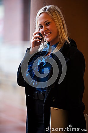 Beautiful twenties blonde businesswoman Stock Photo