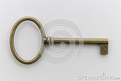 Beautiful Unique Antique Metal Key Stock Photo