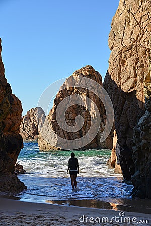 Amazing Ursa beach in Sintra, Portugal Editorial Stock Photo