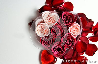 Beautiful Valentine composition Stock Photo