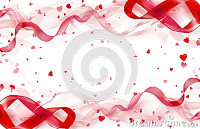 beautiful valentine s day ribbons Stock Photo