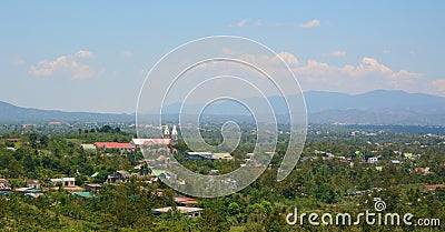 Beautiful valley in the mountains in Dalat Stock Photo