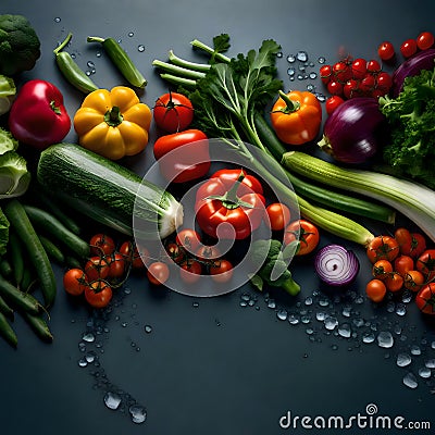 A variety of vegetables - ai generated image Stock Photo