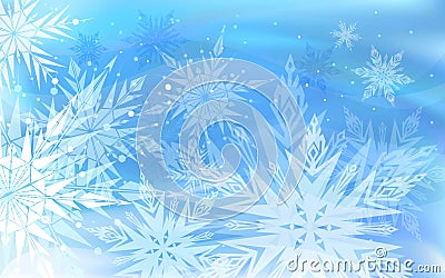Beautiful vector background with snowflakes Vector Illustration